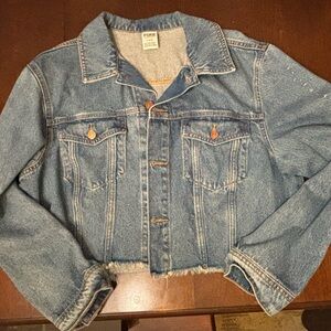 PINK Victoria's Secret Light Blue Jean Jacket